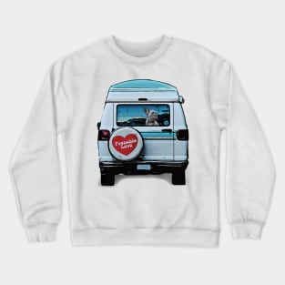 French Bulldog In Campervan Crewneck Sweatshirt